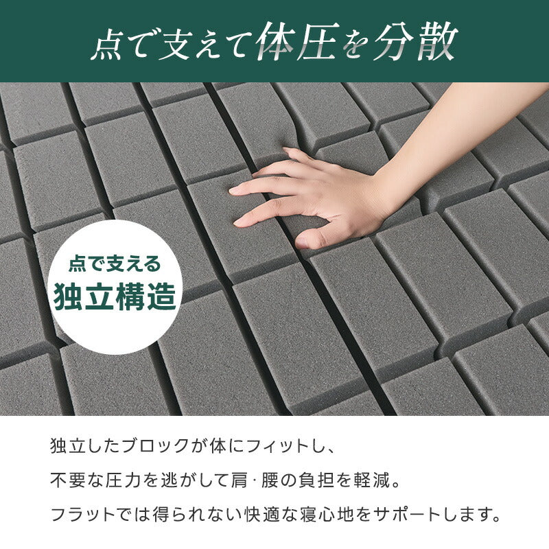 マットレス 三つ折り 10cm 体圧分散 高反発マットレス 硬め 折りたたみ ベッドマット 敷布団 セミシングル シングル 折り畳みマットレス 体圧分散 洗えるカバー 抗菌防臭 通気性いい 圧縮梱包 腰痛 肩こり ベッドマット 敷布団