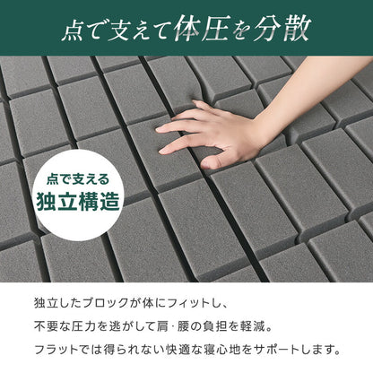 マットレス 三つ折り 10cm 体圧分散 高反発マットレス 硬め 折りたたみ ベッドマット 敷布団 セミシングル シングル 折り畳みマットレス 体圧分散 洗えるカバー 抗菌防臭 通気性いい 圧縮梱包 腰痛 肩こり ベッドマット 敷布団