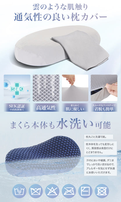 Softime 枕 まくら 首が痛くならない枕 ジェル枕【TPE + 三角 6D 立体構造】枕 肩こり いびき防止枕 颈椎枕 整体枕 横寝枕 快眠枕 ジェルピロー 無重力枕 ゲル枕 tpe 枕 ハニカム枕 pillow 無重力ピロー 寝返り対応 人間工学 高め低め 低反発枕 圧力分散 3D ウェーブ形 蒸れない 健康枕 枕カバー付 約 583010cm 静眠（エンドモデル・ボリューム）