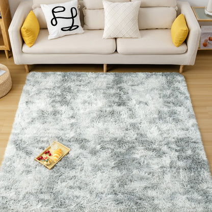 Softime カーペット ラグ 円形 ラグマット シャギーラグ 直径120cm 洗える 滑り止め付き オールシーズン 絨毯 地毯 抗菌 防臭 防ダニ ふわっと手触り リビングマット 床暖房 ホットカーペット対応 アイボリー