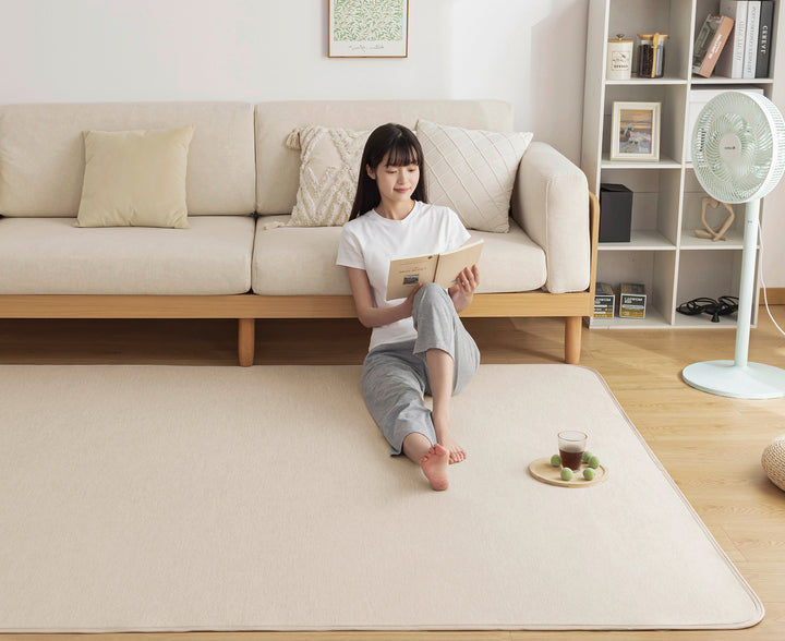 Softime カーペット 夏用ラグマットI007-185185YWGY 185×185cm (約2畳） グレー