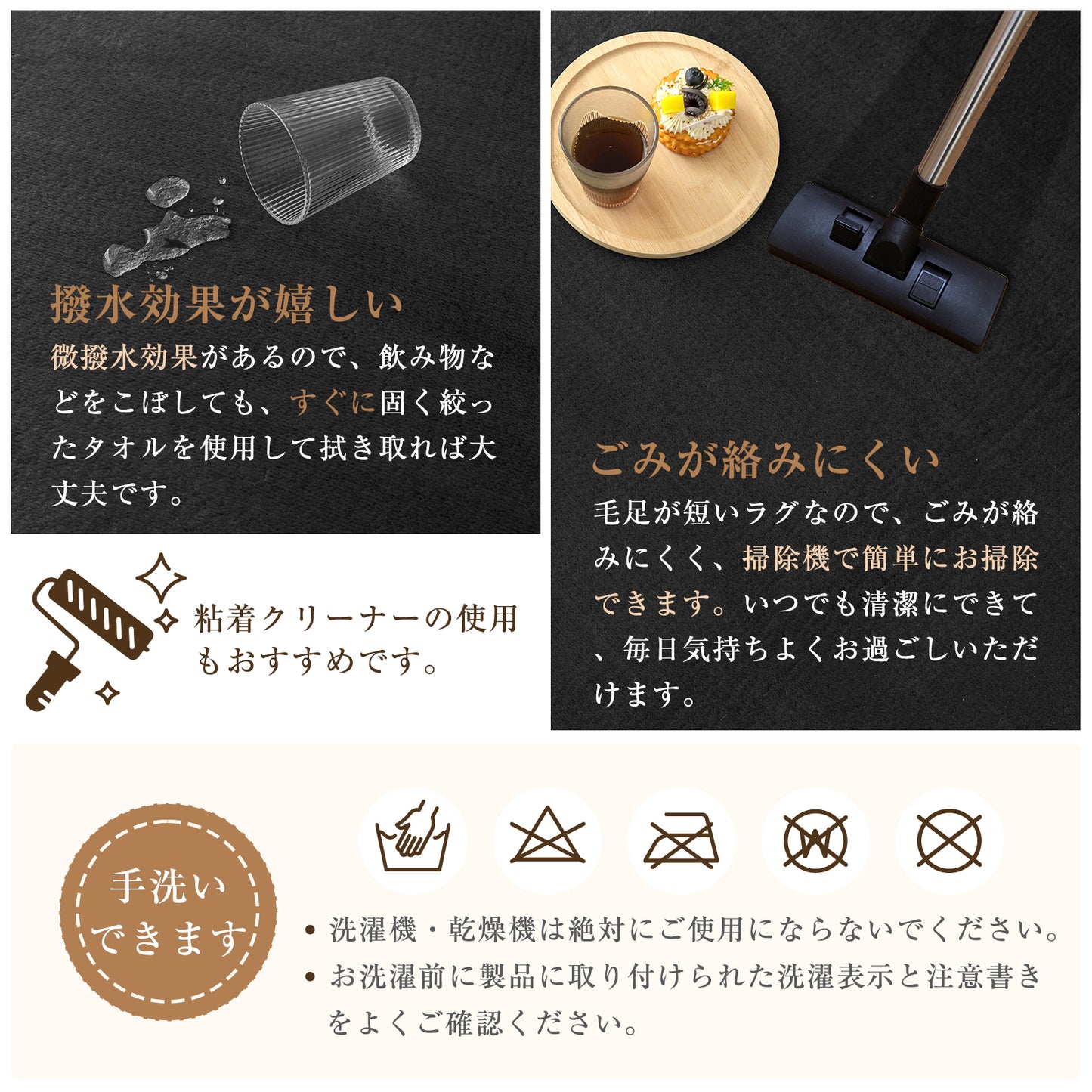 Softime カーペット ラグ 低反発 ラグマット 厚手 15mm 絨毯 防音 200×250cm 約3畳 滑り止め付 防ダニ 抗菌 防臭 地毯 オールシーズン快適 床暖房 ホットカーペット対応 じゅうたん リビングマット 無地・ベージュ
