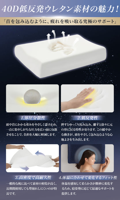 Softime 枕 まくら 首が痛くならない枕 ジェル枕【超柔らかい TPE+40D 低反発ウレタン + 高さ 2 段階】枕 肩こり いびき防止枕 颈椎枕 整体枕 横寝枕 快眠枕 肩こり枕 ジェルピロー 無重力枕 ゲル枕 tpe 枕 ハニカム枕 pillow 無重力ピロー 人間工学 低反発枕 圧力分散 ウェーブ形 強通気性 枕カバー付 約 60408/10cm 深眠（スタンダードモデル・W サポート）
