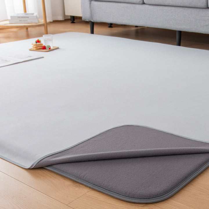 Softime カーペットカバー フランネルラグカバー アンダーラグカバー 1.5 畳（約 135x185cm）冷感ラグ ひんやりカーペット ラグ専用 ふわふわ手触り 滑り止め付 SEK 抗菌・防臭・防ダニ加工 オールシーズン快適 140x190cm アイボリー
