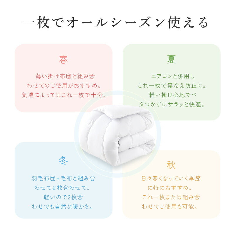 掛け布団 シングル セミダブル ダブル 銀イオン抗菌 防臭 防ダニ 中綿増量 掛け布団 防ダニ 洗える 来客用布団 あったか ほこりが出にくい 掛布団 布団 ふとん 洗える 掛け布団 オールシーズン 冬用 冬用布団 肌掛け布団