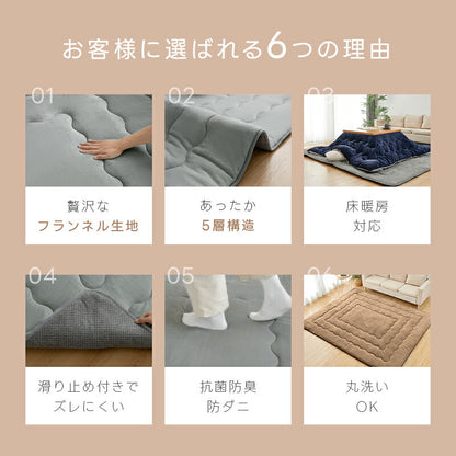 こたつ敷き布団 厚手 ラグ 正方形 長方形 カーペット 190*190 190*240 こたつ用布団 こたつ用敷布団 ラグマット 滑り止め付 抗菌防臭 あったか 保温 ふわふわ フランネル カーペット こたつ 防音 床暖房対応 ホットカーペット 長方形 正方形 四角