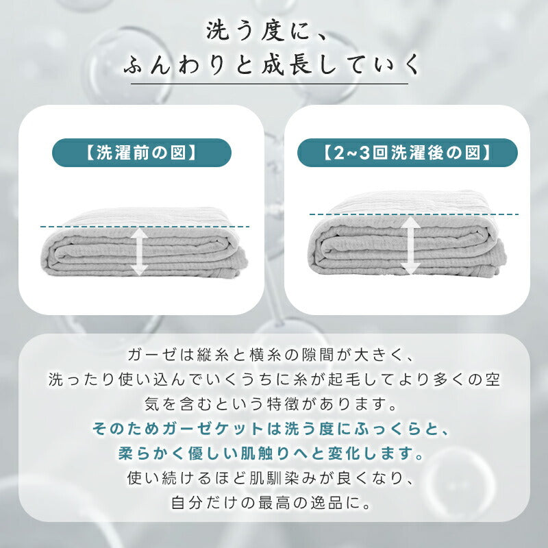 6重ガーゼケット 綿100% 2重 肌掛け布団 シングル 洗える 抗菌防臭 防ダニ 無添加 敏感肌 ベビー さらさら ガーゼ ケット コットン コットンケット 通気 速乾 タオルケット ブランケット お昼寝 肌布団 肌掛け布団 夏用 ギフト