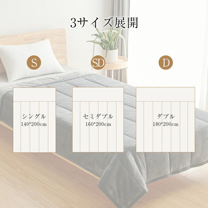 毛布 2枚合わせ 中綿入り 厚手 ボリューム 3Mシンサレート入り 洗える 節電 省エネ 抗菌防臭 吸湿発熱 あったか 軽量 シングル セミダブル ダブル 掛け毛布 もうふ ブランケット 無地 柄 フランネル 襟付 ギフト対応 冬 冬用
