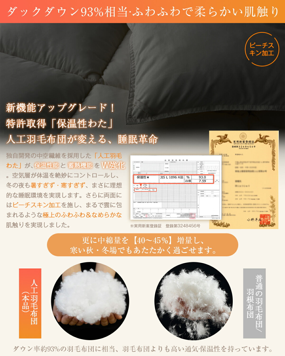 掛け布団 人工羽毛布団 冬 布団 シングル セミダブル ダブル エアロゲル 羽毛布団 あったか布団 防ダニ ふわふわ 羽毛掛け布団 洗える シングル セミダブル ダブル 抗菌防臭 防カビ あったか掛け布団 冬用布団 掛け布団 冬 布団